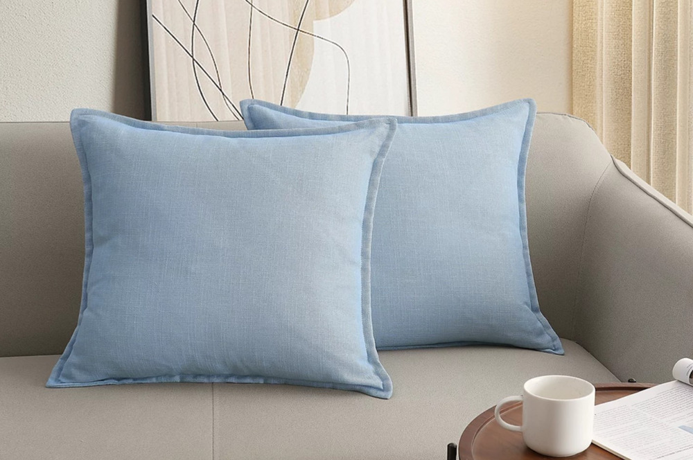 Waterford Set of 2 Blue 20x20 Square Decorative Pillows $142